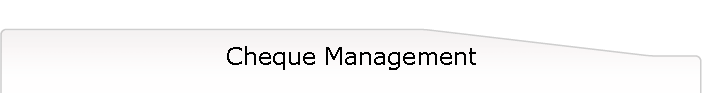 Cheque Management
